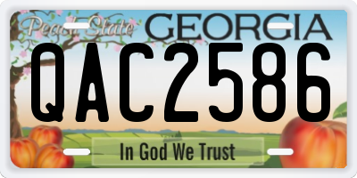 GA license plate QAC2586