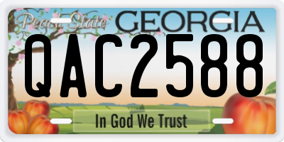GA license plate QAC2588