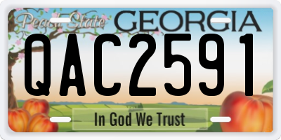 GA license plate QAC2591
