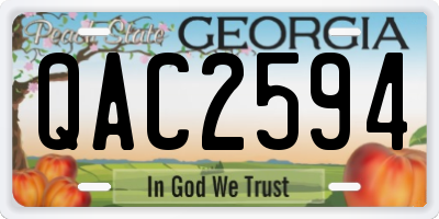GA license plate QAC2594