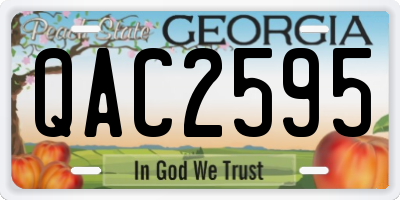 GA license plate QAC2595