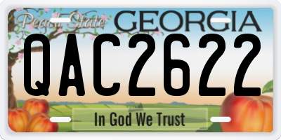 GA license plate QAC2622