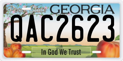 GA license plate QAC2623