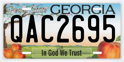 GA license plate QAC2695