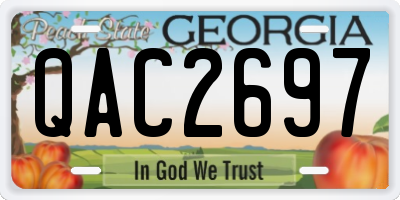 GA license plate QAC2697
