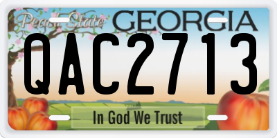 GA license plate QAC2713