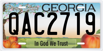 GA license plate QAC2719