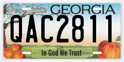GA license plate QAC2811