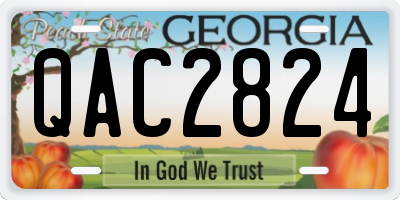GA license plate QAC2824