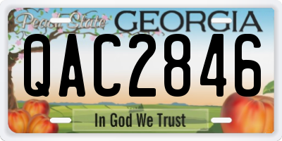 GA license plate QAC2846