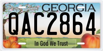 GA license plate QAC2864