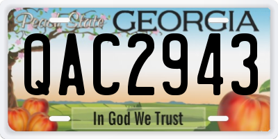 GA license plate QAC2943