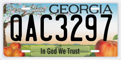 GA license plate QAC3297