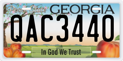 GA license plate QAC3440