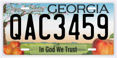 GA license plate QAC3459