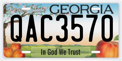 GA license plate QAC3570