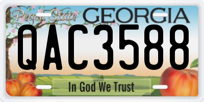 GA license plate QAC3588