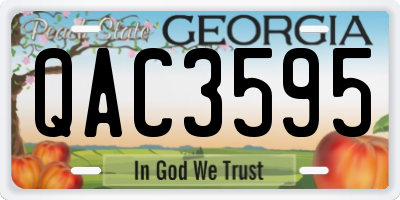 GA license plate QAC3595