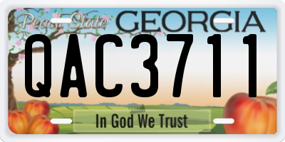 GA license plate QAC3711