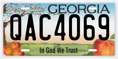GA license plate QAC4069