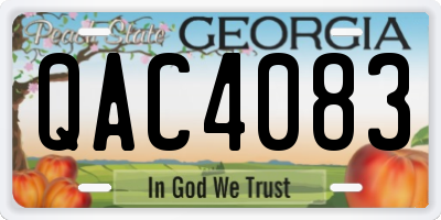 GA license plate QAC4083