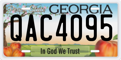 GA license plate QAC4095
