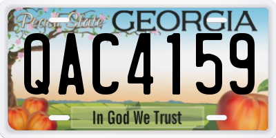 GA license plate QAC4159