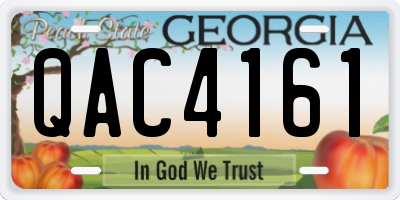 GA license plate QAC4161