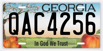 GA license plate QAC4256