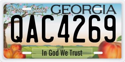 GA license plate QAC4269