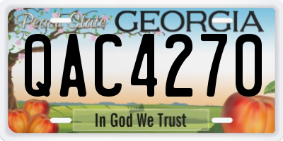 GA license plate QAC4270