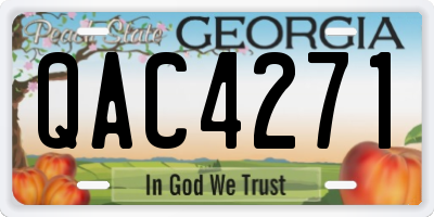 GA license plate QAC4271