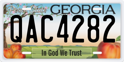 GA license plate QAC4282