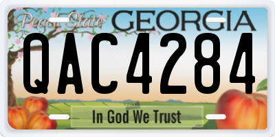 GA license plate QAC4284