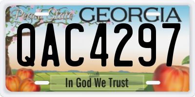 GA license plate QAC4297