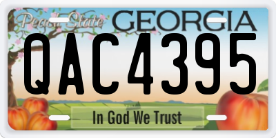 GA license plate QAC4395