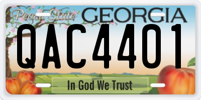 GA license plate QAC4401
