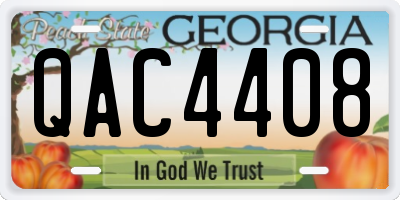 GA license plate QAC4408