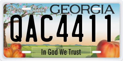 GA license plate QAC4411