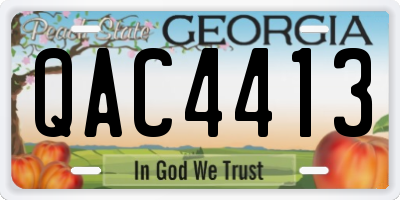 GA license plate QAC4413