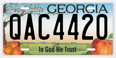 GA license plate QAC4420