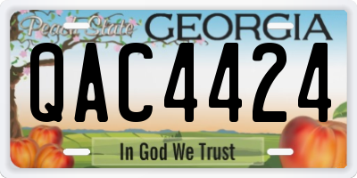 GA license plate QAC4424