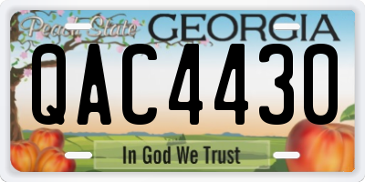 GA license plate QAC4430