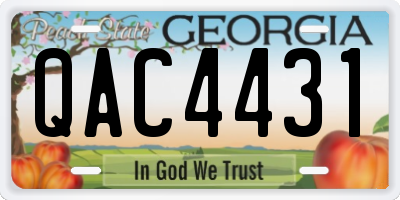 GA license plate QAC4431