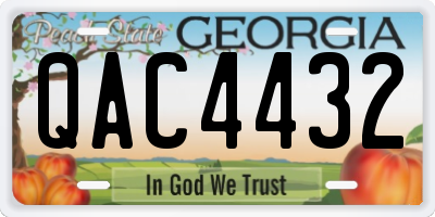 GA license plate QAC4432