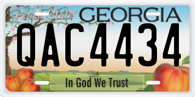 GA license plate QAC4434