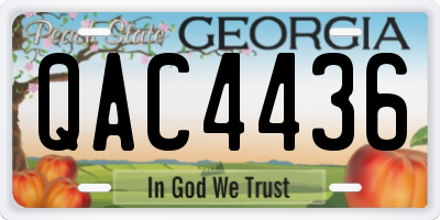 GA license plate QAC4436
