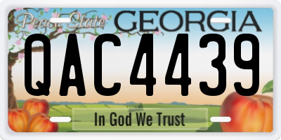 GA license plate QAC4439