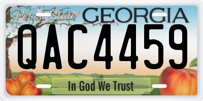 GA license plate QAC4459