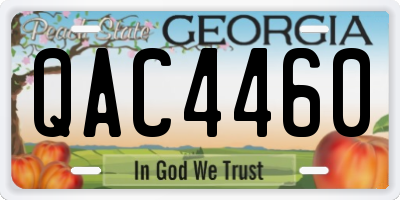 GA license plate QAC4460